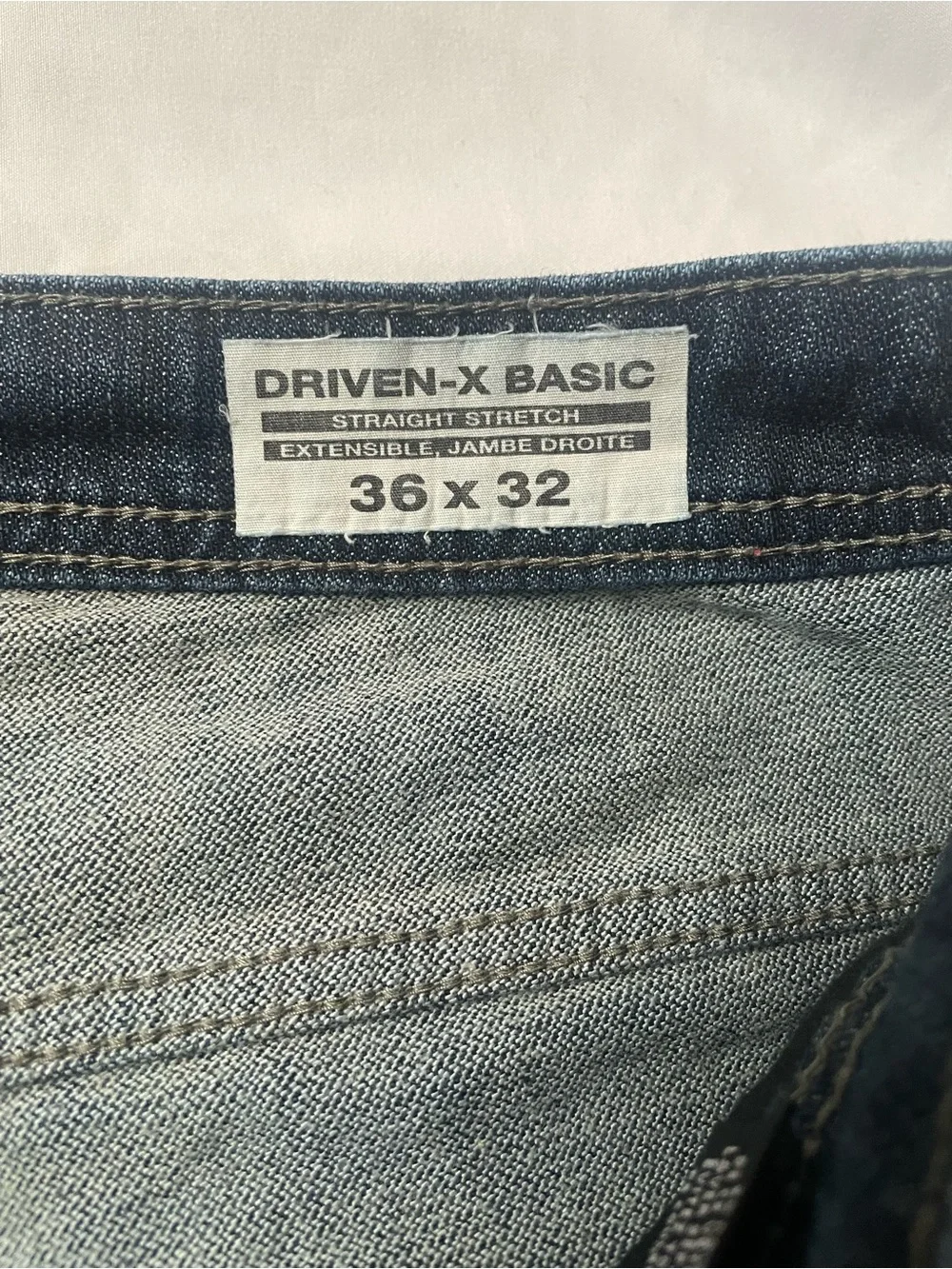 Dark Blue Jeans Straight Leg Denim - Faded Wash Vintage and Comfortable